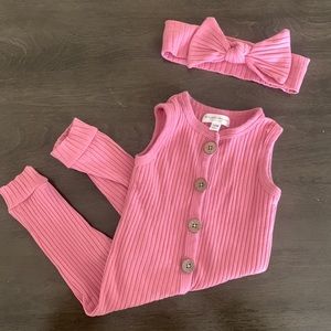 Baby girl one piece outfit & headband